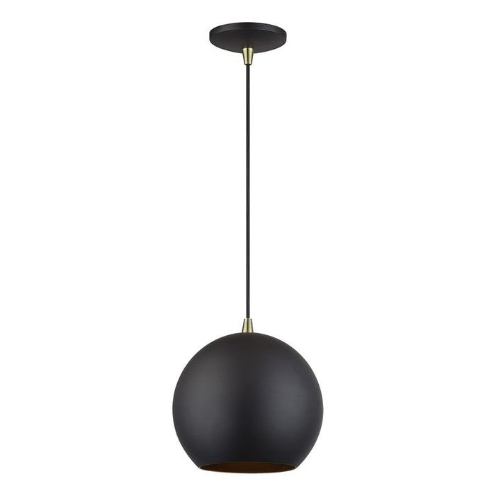 Livex Kuppola Lt Globe Pendant, Bronze/Brass/Bronze Aluminum/Gold