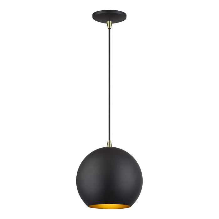 Livex Kuppola Lt Globe Pendant, Bronze/Brass/Bronze Aluminum/Gold