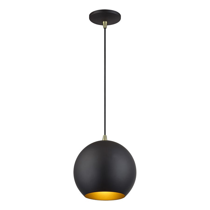 Livex Kuppola Lt Globe Pendant, Bronze/Brass/Bronze Aluminum/Gold
