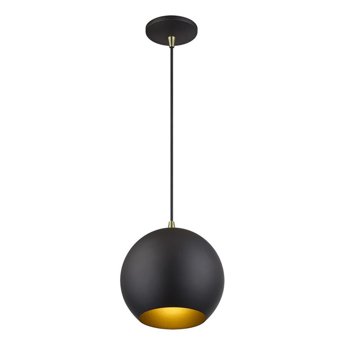 Livex Kuppola Lt Globe Pendant, Bronze/Brass/Bronze Aluminum/Gold
