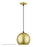 Livex Kuppola Lt Globe Pendant, Gold/Black/Gold Aluminum/White - 60278-33