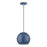 Livex Kuppola Globe Pendant, Blue/Nickel/Blue Aluminum/White