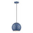 Livex Kuppola Globe Pendant, Blue/Nickel/Blue Aluminum/White