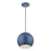 Livex Kuppola Globe Pendant, Blue/Nickel/Blue Aluminum/White