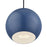 Livex Kuppola Globe Pendant, Blue/Nickel/Blue Aluminum/White