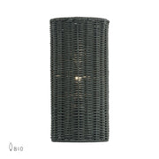 Livex Weavington 1Lt ADA Sconce, Nickel/Hand-Woven Charred Gray - 60430-91