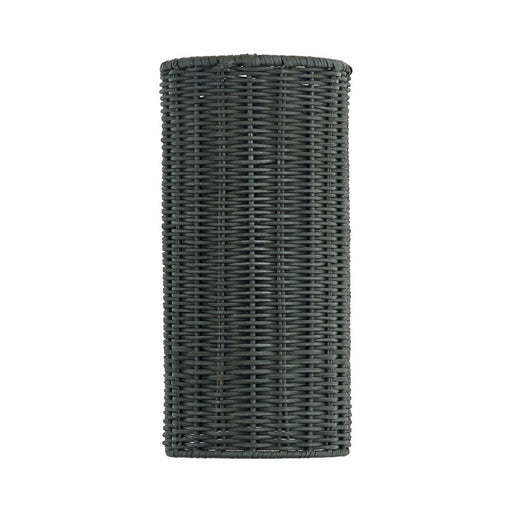 Livex Weavington 1Lt ADA Sconce, Nickel/Hand-Woven Charred Gray