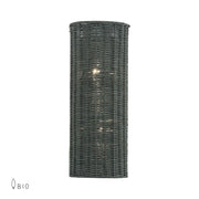 Livex Weavington 2Lt ADA 6"W Sconce, Nickel/Hand-Woven Charred Gray - 60432-91