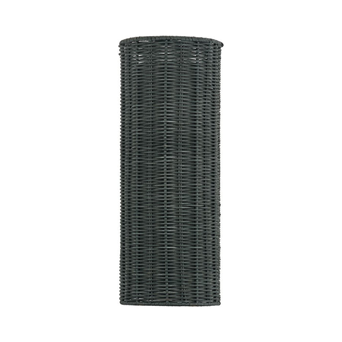 Livex Weavington 2Lt ADA 6"W Sconce, Nickel/Hand-Woven Charred Gray
