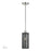 Livex Twinewell 1Lt Mini Pendant, Nickel/Black On Top of Clear Glass - 60451-91