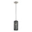 Livex Twinewell 1Lt Mini Pendant, Nickel/Black On Top of Clear Glass