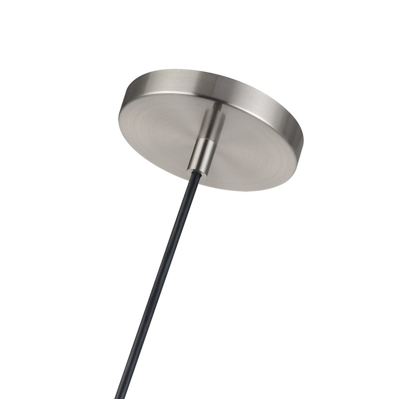 Livex Twinewell 1Lt Mini Pendant, Nickel/Black On Top of Clear Glass