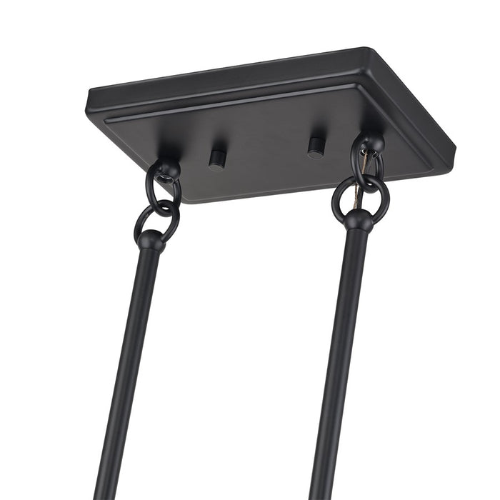 Livex Weavington 3Lt 30"L Linear Chandelier/SQ, Black/Charred Gray