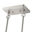 Livex Weavington 4Lt Large Linear Chandelier, Nickel/Charred Gray