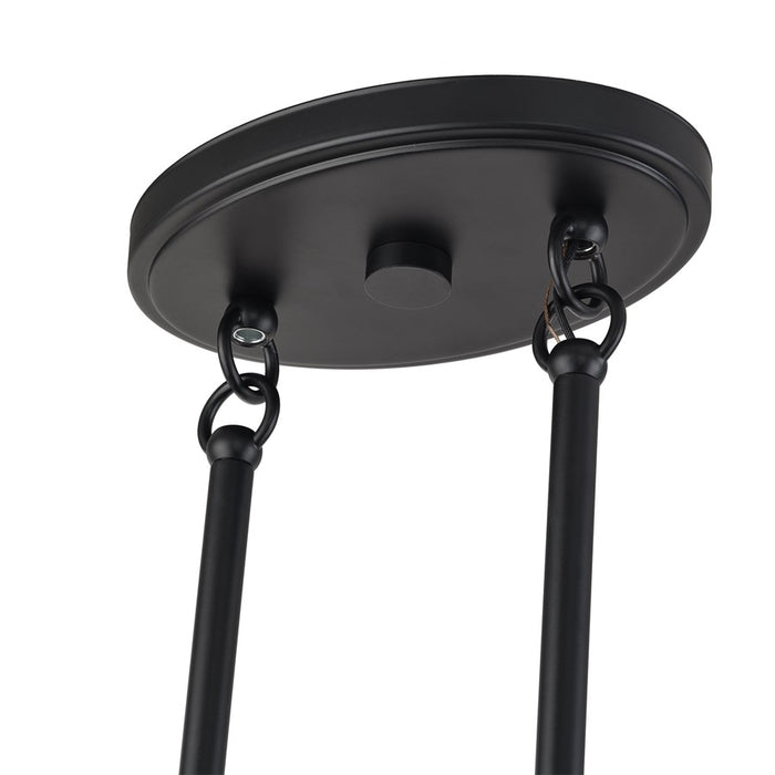 Livex Weavington 3Lt Extra Large Chandelier, Black/Charred Gray