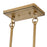 Livex Weavington 3Lt 30"L Linear Chandelier, Gold/Rustic Walnut