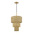 Livex Weavington 2Lt Pendant, Gold/Hand-Woven Rustic Walnut