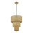 Livex Weavington 2Lt Pendant, Gold/Hand-Woven Rustic Walnut