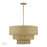 Livex Weavington 6Lt Large Pendant Chandelier, Gold/Rustic Walnut - 60596-48
