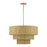 Livex Weavington 6Lt Large Pendant Chandelier, Gold/Rustic Walnut