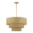 Livex Weavington 6Lt Large Pendant Chandelier, Gold/Rustic Walnut