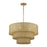 Livex Weavington 6Lt Large Pendant Chandelier, Gold/Rustic Walnut