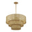 Livex Weavington 6Lt Large Pendant Chandelier, Gold/Rustic Walnut