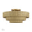 Livex Weavington 5Lt Extra Large Semi-Flush, Gold/Rustic Walnut - 60599-48