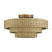 Livex Weavington 5Lt Extra Large Semi-Flush, Gold/Rustic Walnut