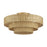 Livex Weavington 5Lt Extra Large Semi-Flush, Gold/Rustic Walnut