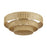 Livex Weavington 5Lt Extra Large Semi-Flush, Gold/Rustic Walnut