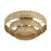 Livex Weavington 5Lt Extra Large Semi-Flush, Gold/Rustic Walnut