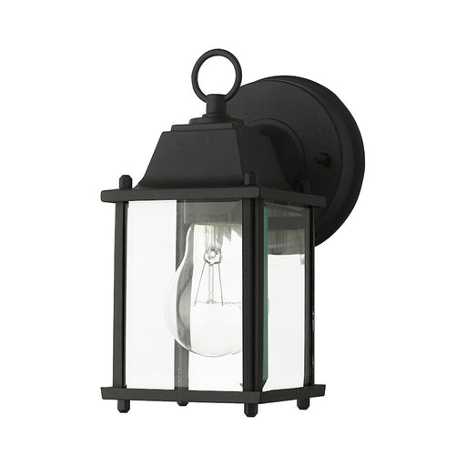 Livex Hamilton 1 Light Outdoor Mini Downlight Wall Lantern, Black
