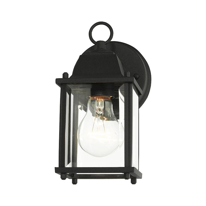 Livex Hamilton 1 Light Outdoor Mini Downlight Wall Lantern, Black
