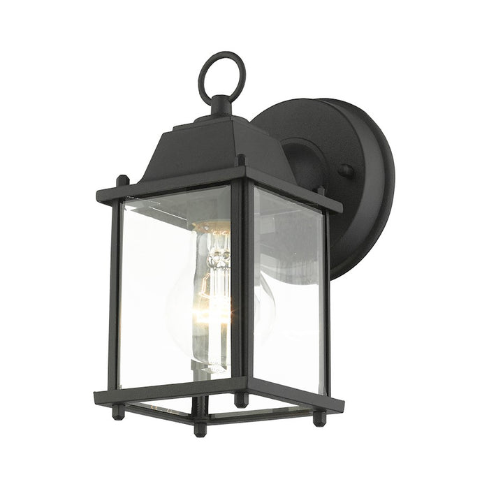Livex Hamilton 1 Light Outdoor Mini Downlight Wall Lantern, Black
