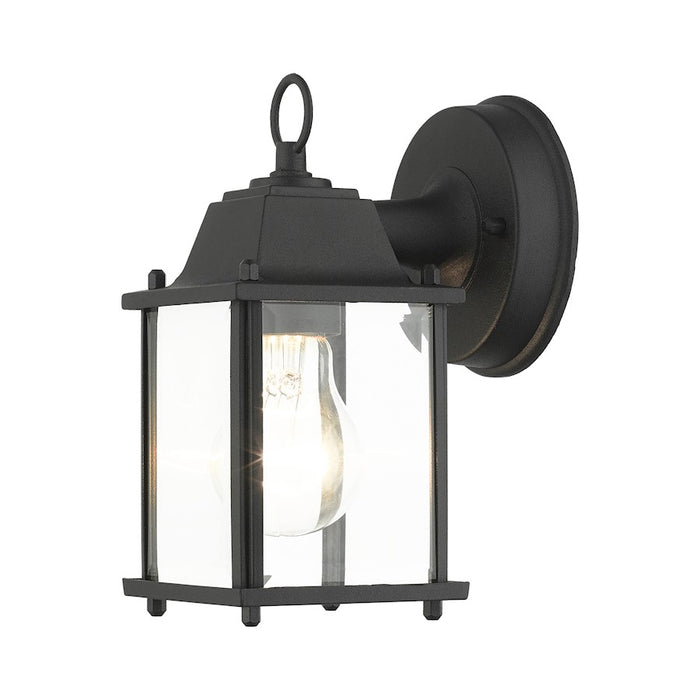 Livex Hamilton 1 Light Outdoor Mini Downlight Wall Lantern, Black
