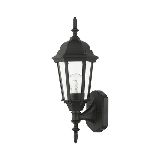 Livex Hamilton 1 Light Outdoor Mini Uplight Wall Lantern, Black