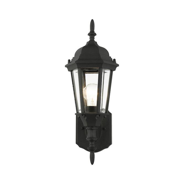 Livex Hamilton 1 Light Outdoor Mini Uplight Wall Lantern, Black