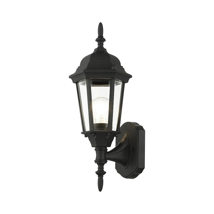 Livex Hamilton 1 Light Outdoor Mini Uplight Wall Lantern, Black