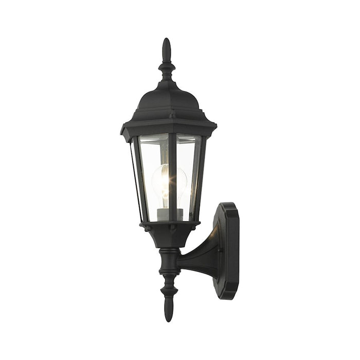 Livex Hamilton 1 Light Outdoor Mini Uplight Wall Lantern, Black