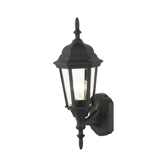 Livex Hamilton 1 Light Outdoor Mini Uplight Wall Lantern, Black