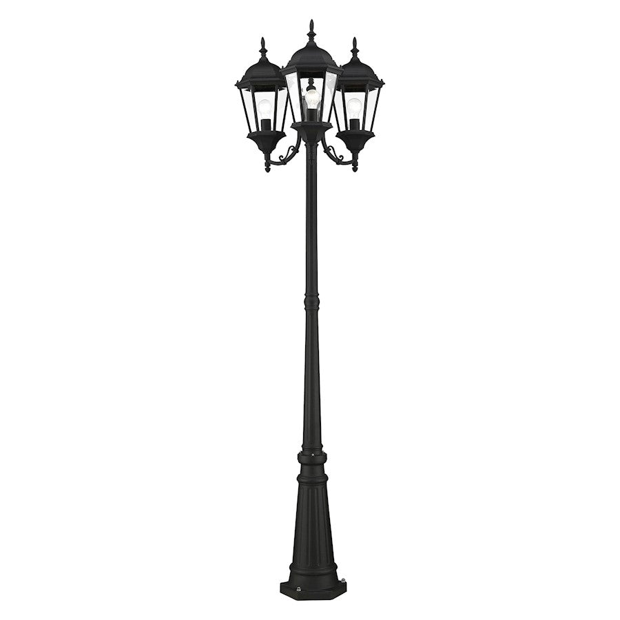 Livex Hamilton Outdoor Post Light, Textured Black