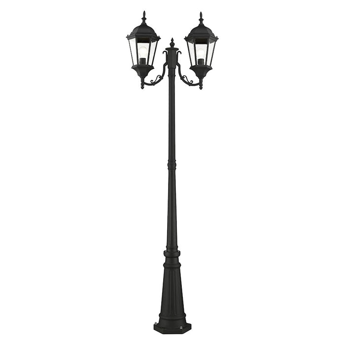 Livex Hamilton Outdoor Post Light, Textured Black