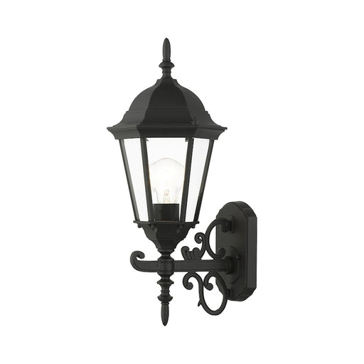 Livex Hamilton Outdoor Uplight Wall Lantern, Textured Black