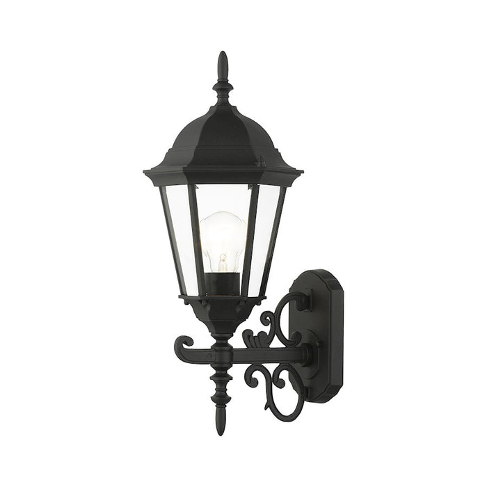 Livex Hamilton Outdoor Uplight Wall Lantern, Textured Black