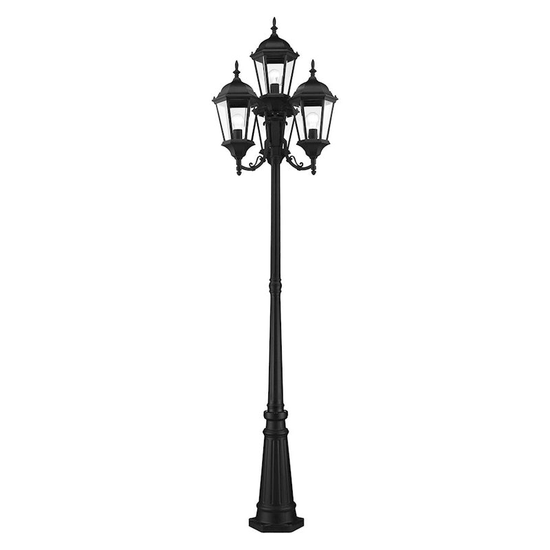 Livex Hamilton Outdoor Post Light, Textured Black