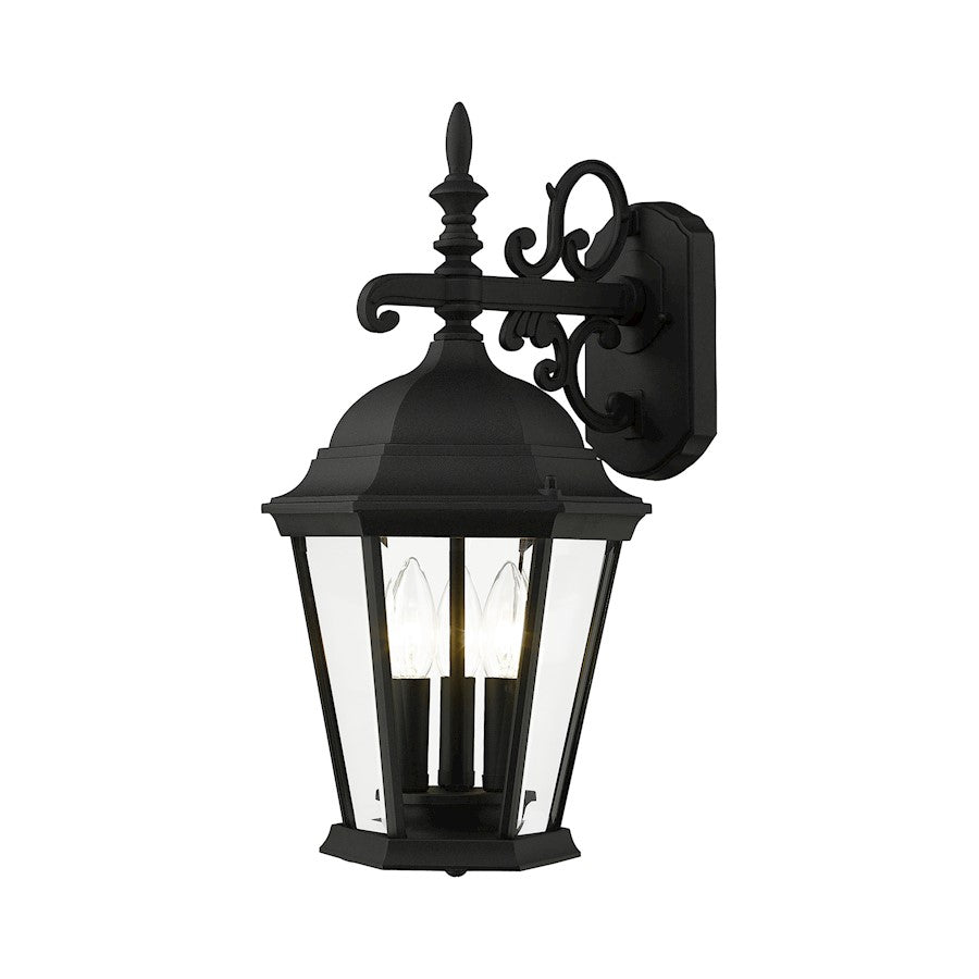 Livex Hamilton Outdoor Downlight Wall Lantern, Textured Black