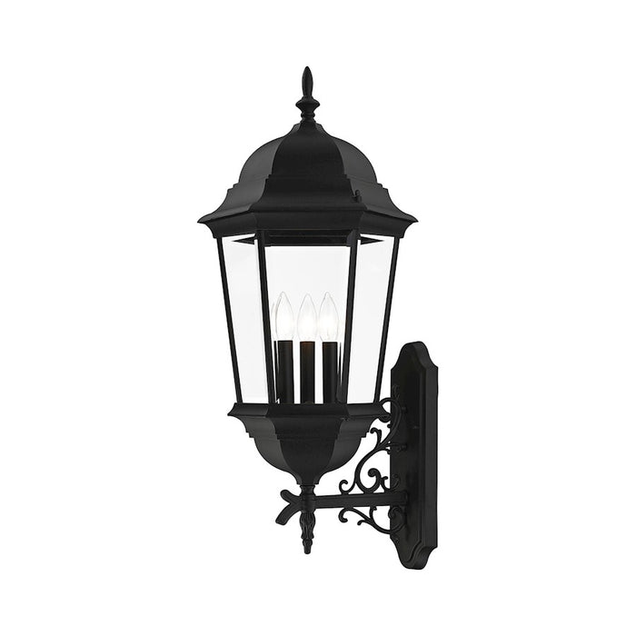 Livex Hamilton 3 Light Large Outdoor Wall Lantern, Textured Black