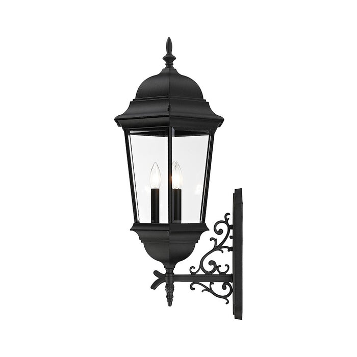 Livex Hamilton 3 Light Large Outdoor Wall Lantern, Textured Black