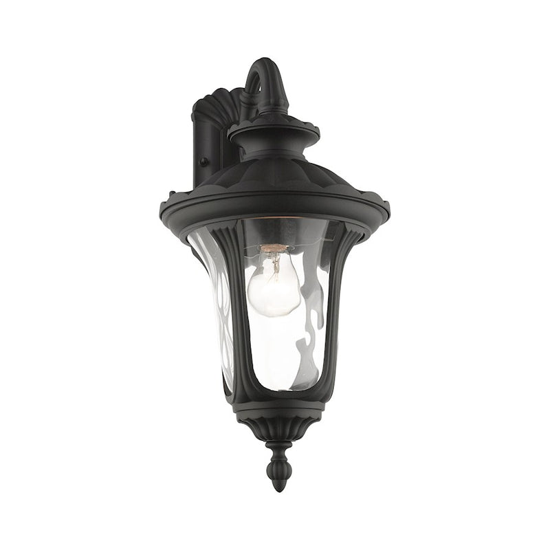 Livex Oxford 1 Light Downward Medium Outdoor Wall Lantern, Black